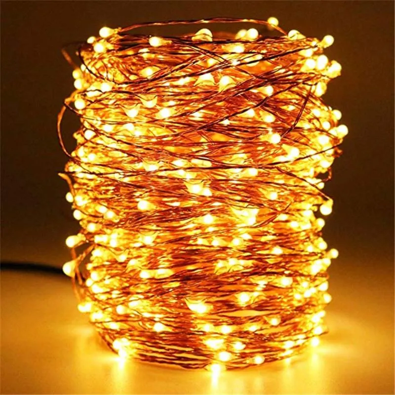 Strings 5M 50 Lights Outdoor Solar Powered Lighting Copper Wire Light String Fairy Wedding Christmas Decoration Party Decor