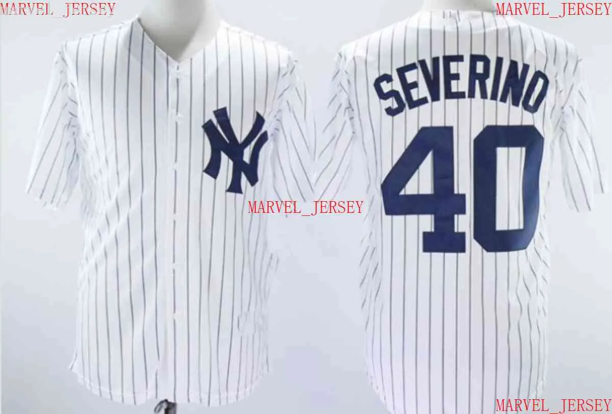 Män kvinnor ungdomar luis Severino baseballtröjor syade anpassa valfritt namn nummer jersey xs-5xl