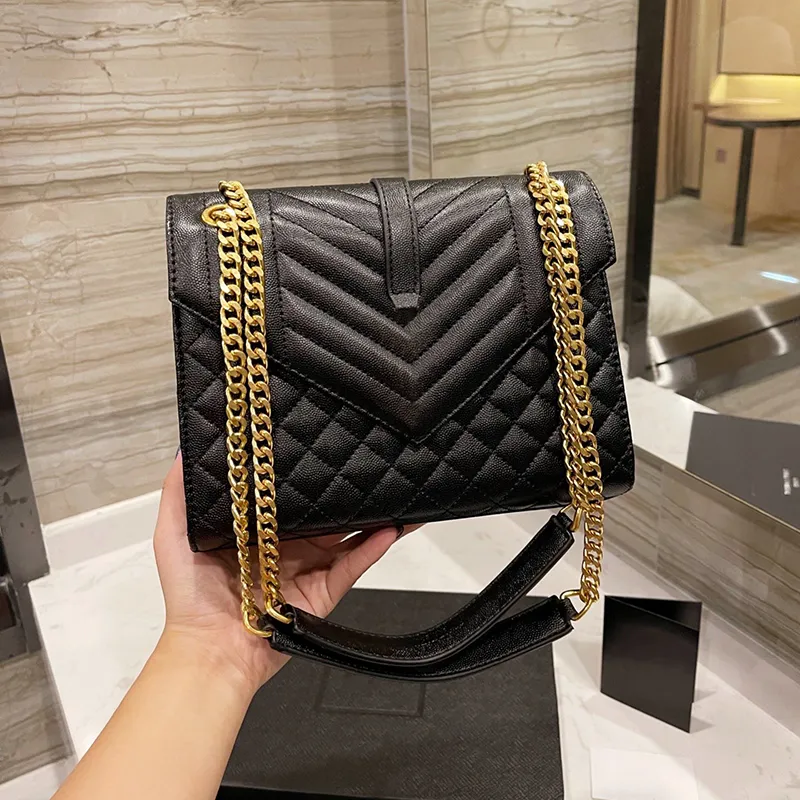 Ladies luxury designer bag leather messenger bags classic fashion one-shoulder handbag chain original messengers clutch Multi Pochette portable wallet with box