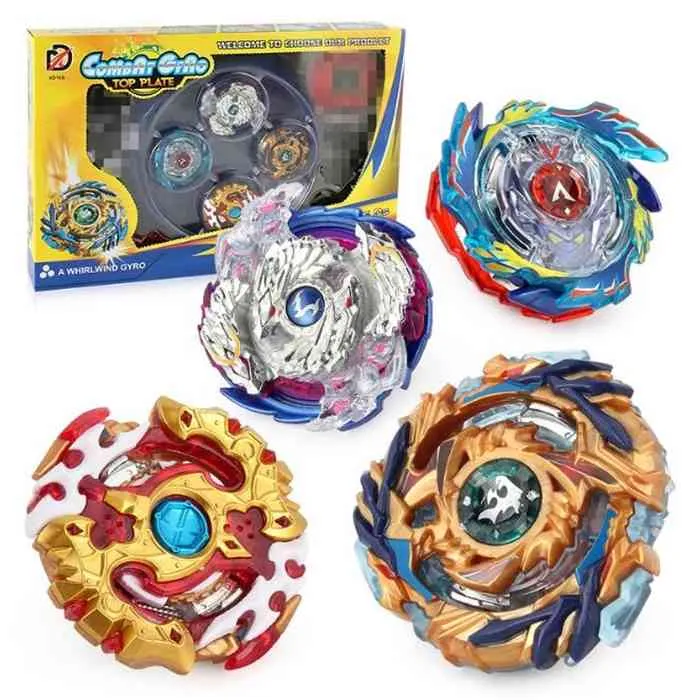 Bayblade Toys Spinning XD168-6 Metal Fight Metal Fusion met Arena Launcher Handvat Stage Draaiende Top Speelgoed Geschenken Kids YH1240 X0528