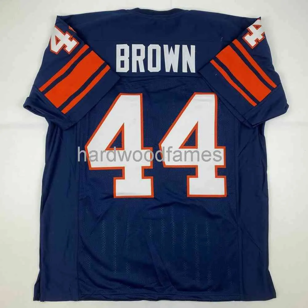 CUSTOM JIM BROWN Maglia da calcio cucita Syracuse Blue College AGGIUNGI QUALSIASI NUMERO DI NOME