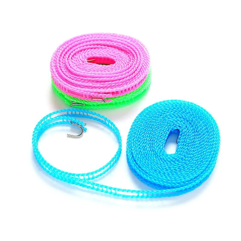 Nouveau coupe-vent 3m / 5m cintres corde extérieure force réglable anti-dérapant corde à linge en nylon durable ligne de lavage EWE6670