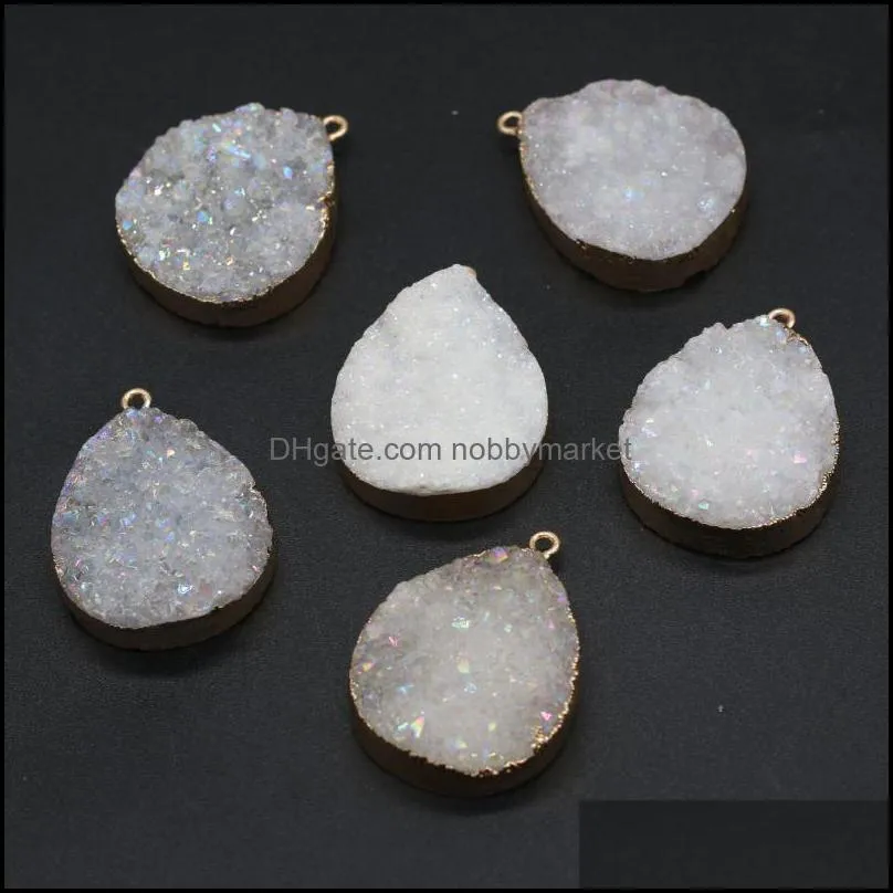 Charms 2021 Natural Stone Agate Crystal Tooth Drop Shape Pendant For Making DIY Necklace Accessories Exquisite Gifts Size 26x35mm