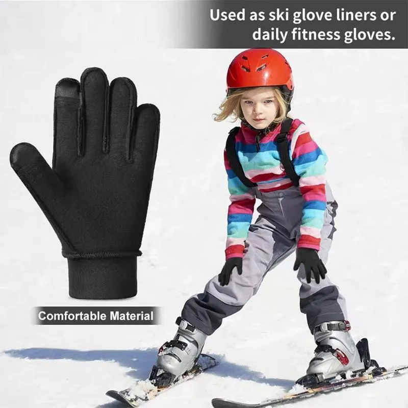 Gants de cyclisme d'hiver pour enfants - Chauds - Antidérapants