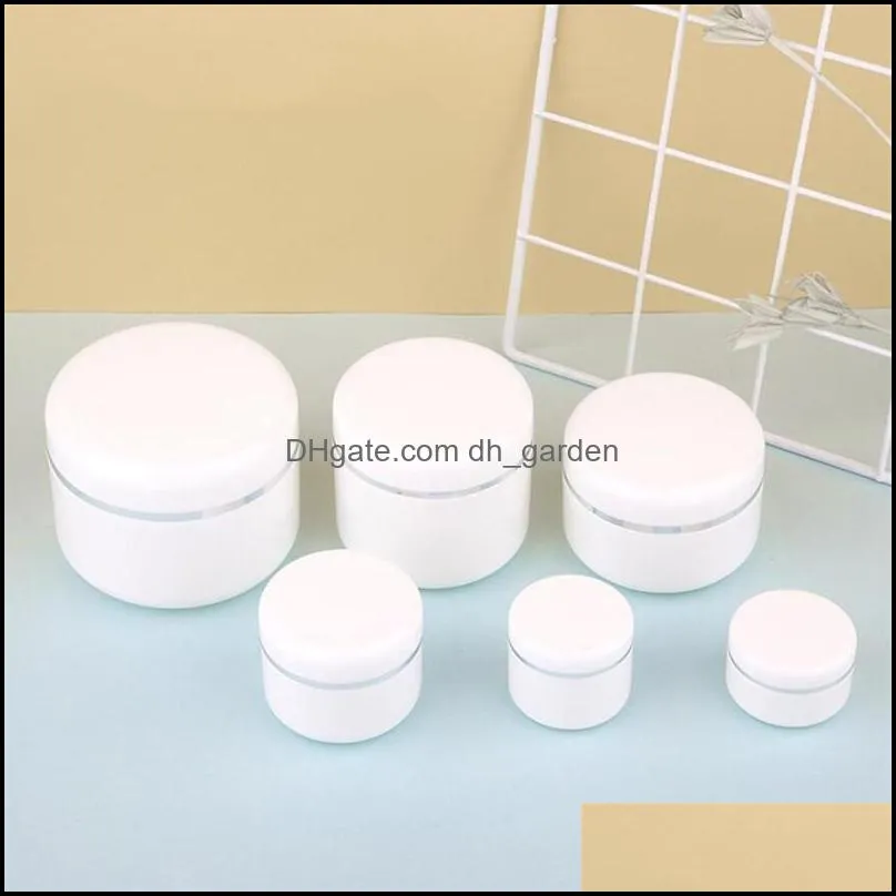 20/30/50/100/150/200g White Plastic Refillable Container with