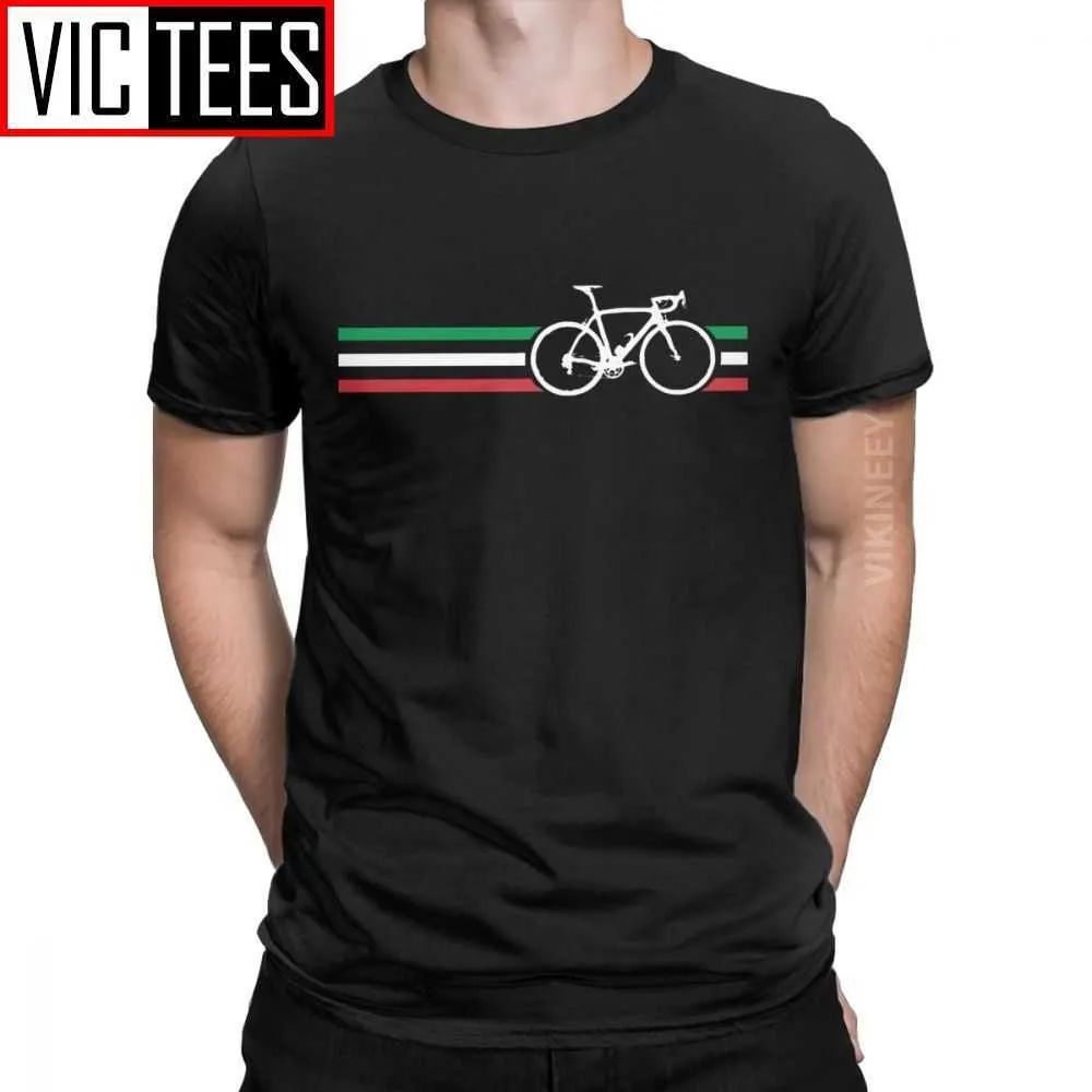 Thobma Tshirt для мужчин Велосипедные полосы Итальянская национальная дорожная гонка 100 процентов хлопчатобумажная футболка оптом негабаритные 210629