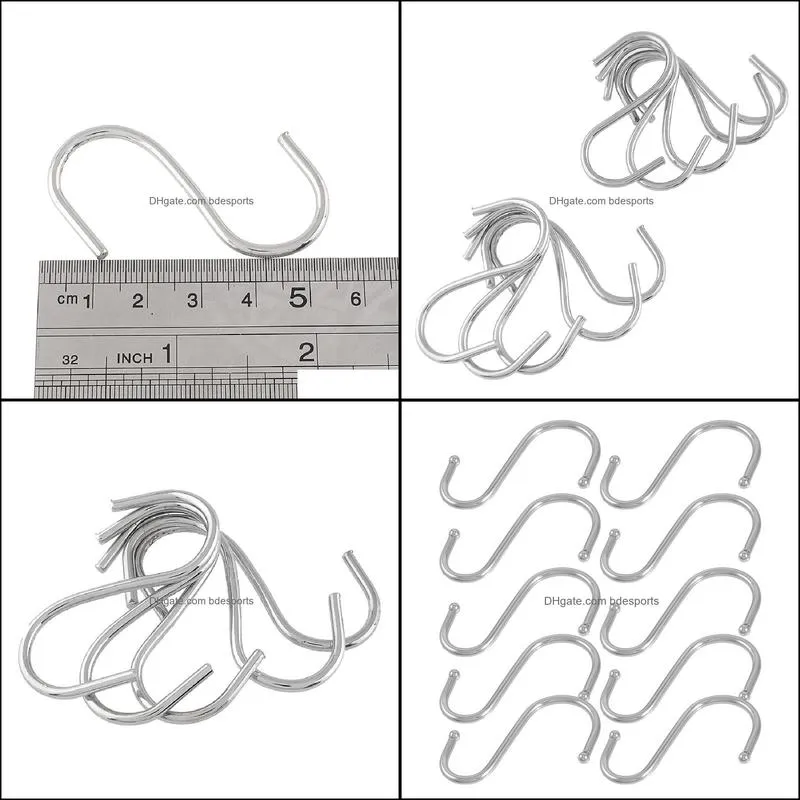 Useful New 500pcs S Shaped Hooks Kitchen Hanging Hanger Storage Holders Organizer Household Home 