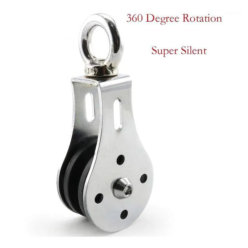 Stainless Steel 304 Single Wheel Swivel Pulley Blocks Loading Fitness Tractions Wheel/Lifting Pulley/Hanging N66 Accessories