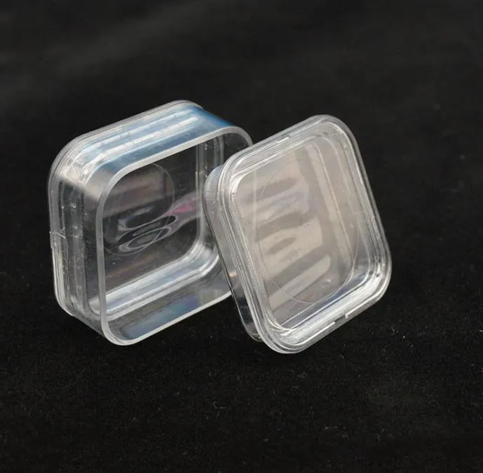 2021 nouveau 40*40mm Transparent flottant vitrine boucle d'oreille gemmes anneau bijoux Suspension emballage boîte PET Membrane support de support