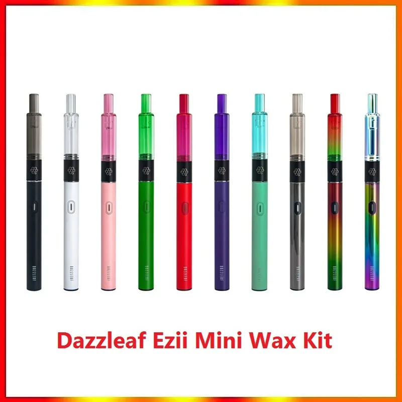 Original dazzleaf Ezii Mini Wachs DAB-Starter-Kit 380mAh Vorwärmen Einstellbare Spannungsbatterie Quarz-Spulenglas-Zerstäuber-Konzentrat-Verdampferwagen Vape-Stift