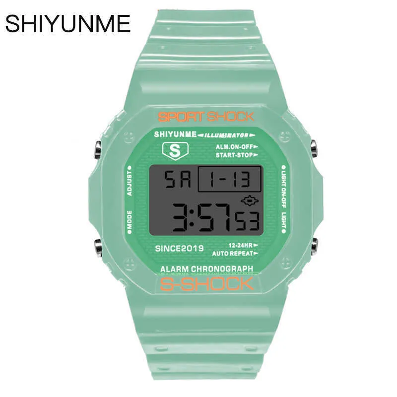 Reloj SHIYUNME para hombre, calendario resistente al agua, reloj electrónico deportivo para exteriores, reloj LED con pantalla luminosa Digital, reloj masculino G1022