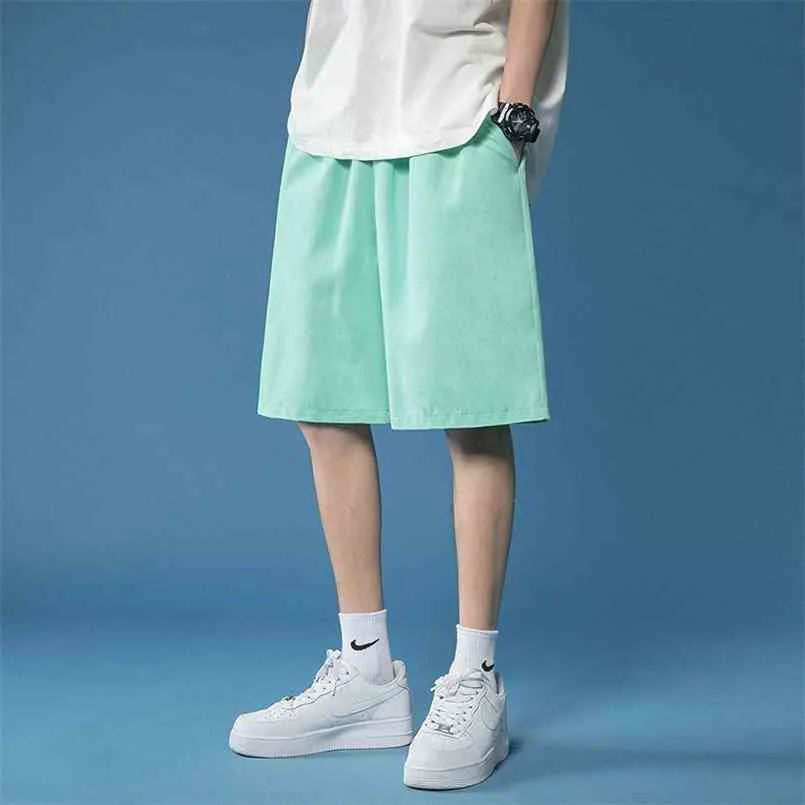 Summer Short Men Hip Hop Streetwear Baggy Casual Harem Shorts Male Knee-Length Drawstring Beach 5XL 210716