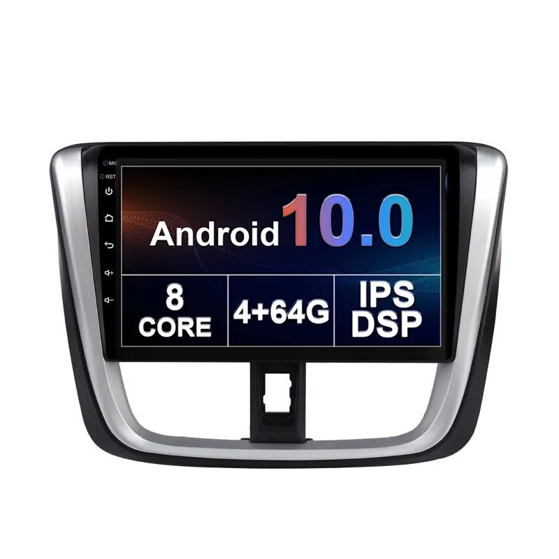 2 DINカーDVD GPSプレーヤーラジオステレオ用トヨタVIOS 2016-2017ダッシュヘッドユニットビデオオーディオサポートOBD Android 10 9インチ