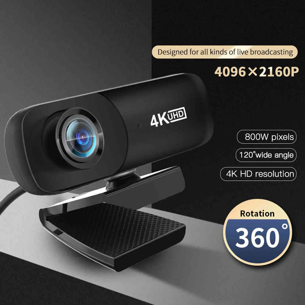 Tishric C160 4K 3840 * 2160 CAM 1080P CAM Web USB-camera met microfoon computer live uitzending video