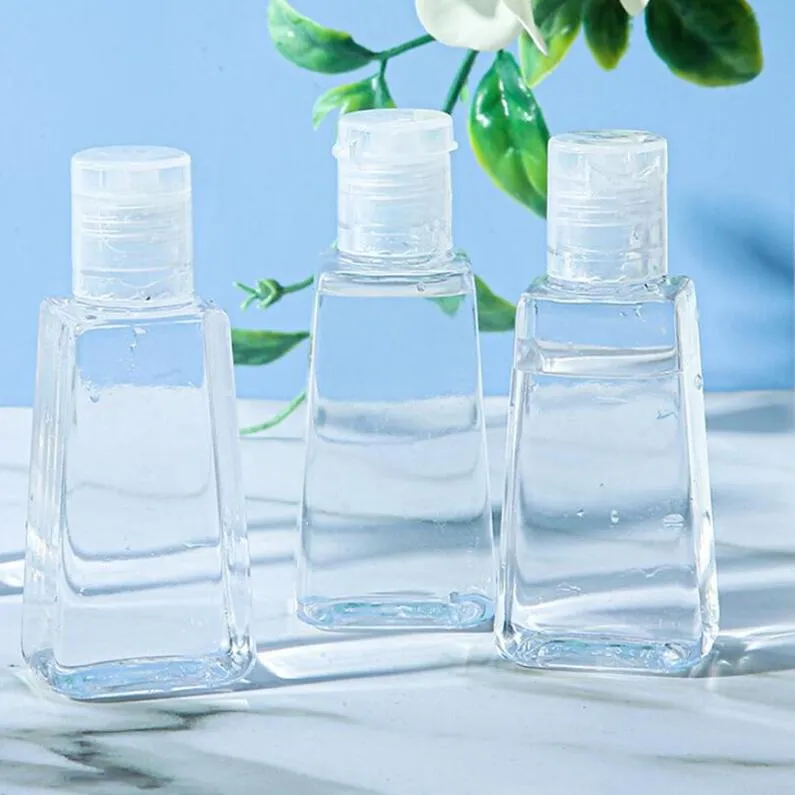 Bouteilles en plastique transparentes vides avec casquette à flip 30 ml de conteneur cosmétique de 60 ml pour les crèmes et articles de toilette de lotions liquides