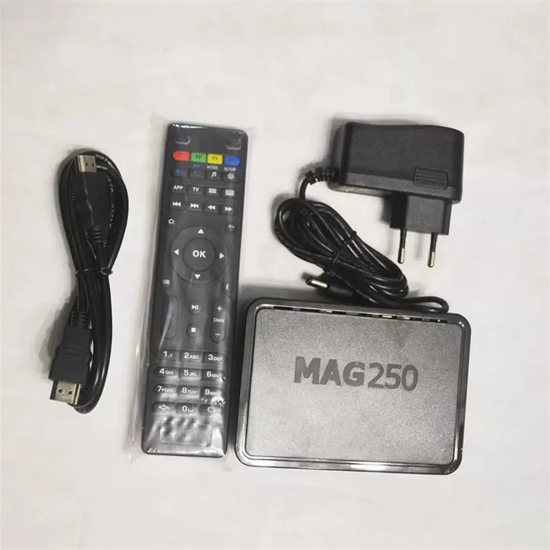 MAG250 Linux TV Media HDD Player STI7105 Firmware R23 Set Top Box Igual ao Mag322 MAG420 System Streaming