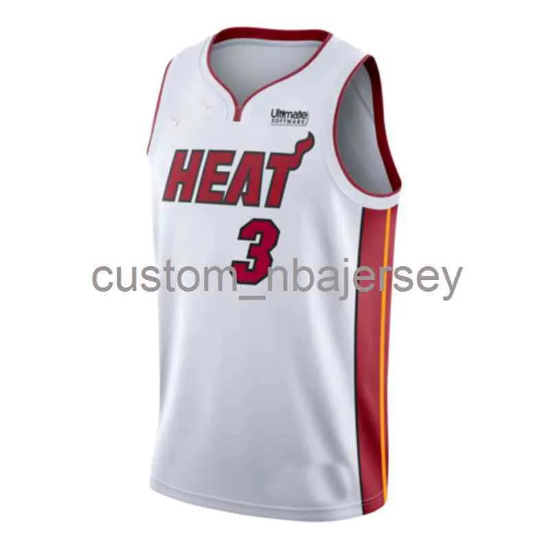 Mens Kvinnor Ungdom Dwyane Wade White Swingman Jersey Stitched Custom Name Any number