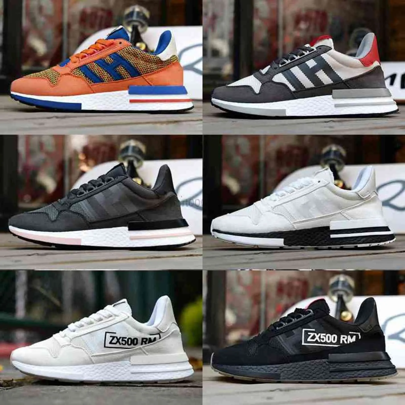 RM ZX500 mastermind Son Goku Core Black white shoes Runner Primeknit Women's MEN'S lover's Sports Sneaker