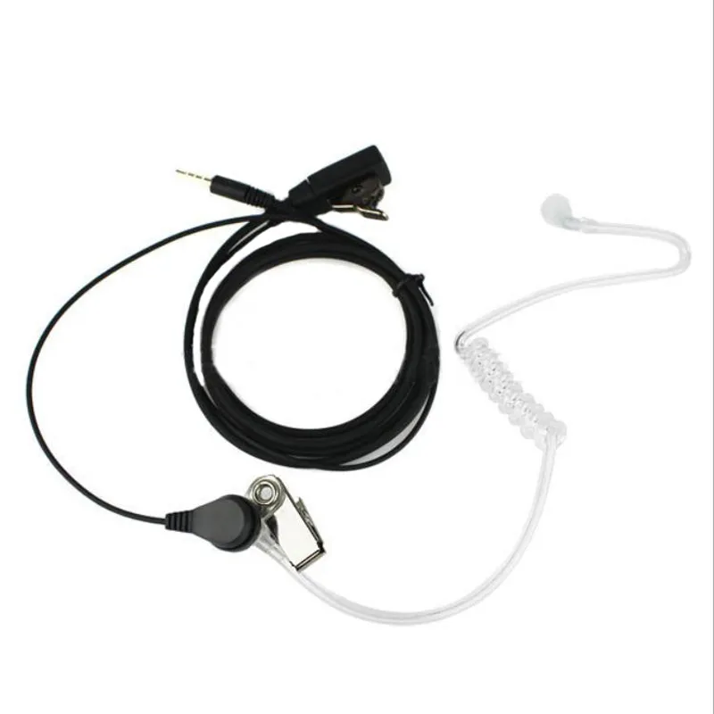 FBI Style Covert Acoustic Air Tube Mic Earpiece Intercom Headset For ...