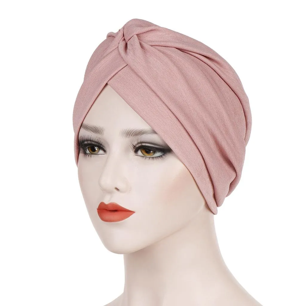 Cotton Inner Hijabs Trendy Muslim Forehead Cross Turban Cap Islamic ...