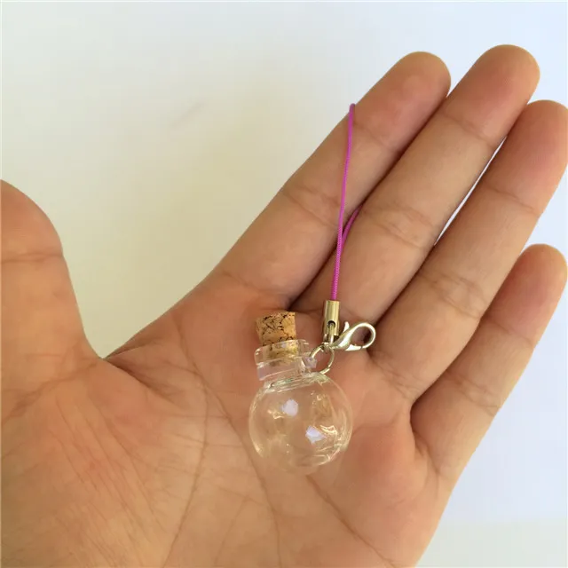 Mini Glass Bottles Pendants Key Chain Small Wishing Bottles With Cork Arts Jars For Bracelets Christmas Gifts Vial2