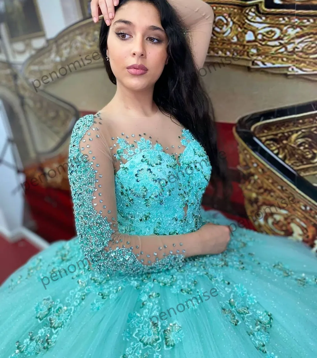 Vestidos de xv menta cheap