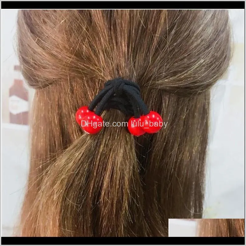 china red elastic hair bands toys for girls handmade bow headband scrunchy kids hair accessories for womens