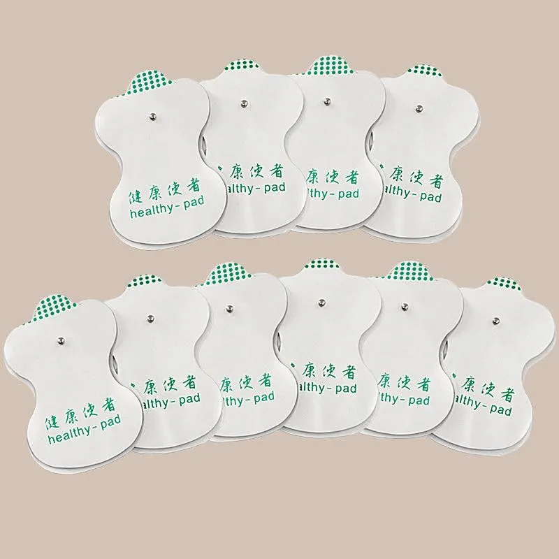 Massage Gun Protable 10PCS White Electrode Pads Digital For Tens Acupuncture Therapy Machine Massager Pad Medium Frequency