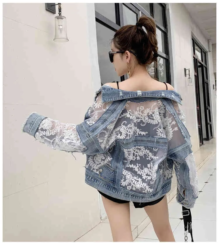 【Eaphi】PATCHWORK EMBROIDERY LACE JACKET PATCHWORK EMBROIDERY LACE JACKET