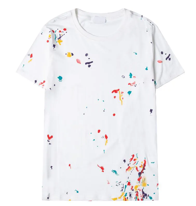 Yaz Erkek Tasarımcı T Gömlek Mektup Baskı Kısa Kollu Tops Moda Çiftler Pamuk Tees Siyah Beyaz Renkler Boyutu S-2XL