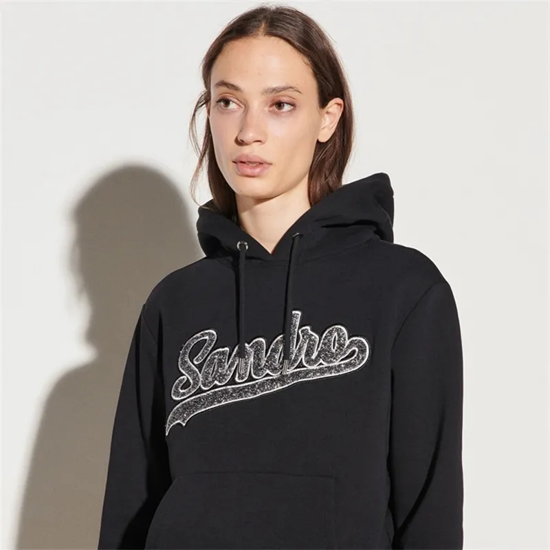 Fadan Sandro Pull Pull Pull Automne Hiver 2020 Capuche Lettre