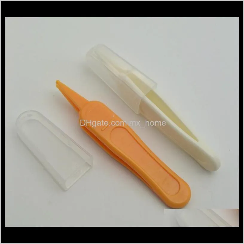 baby cleaning clip plastic baby nose tweezers kids safety round head cleaning digging ear clip earpick