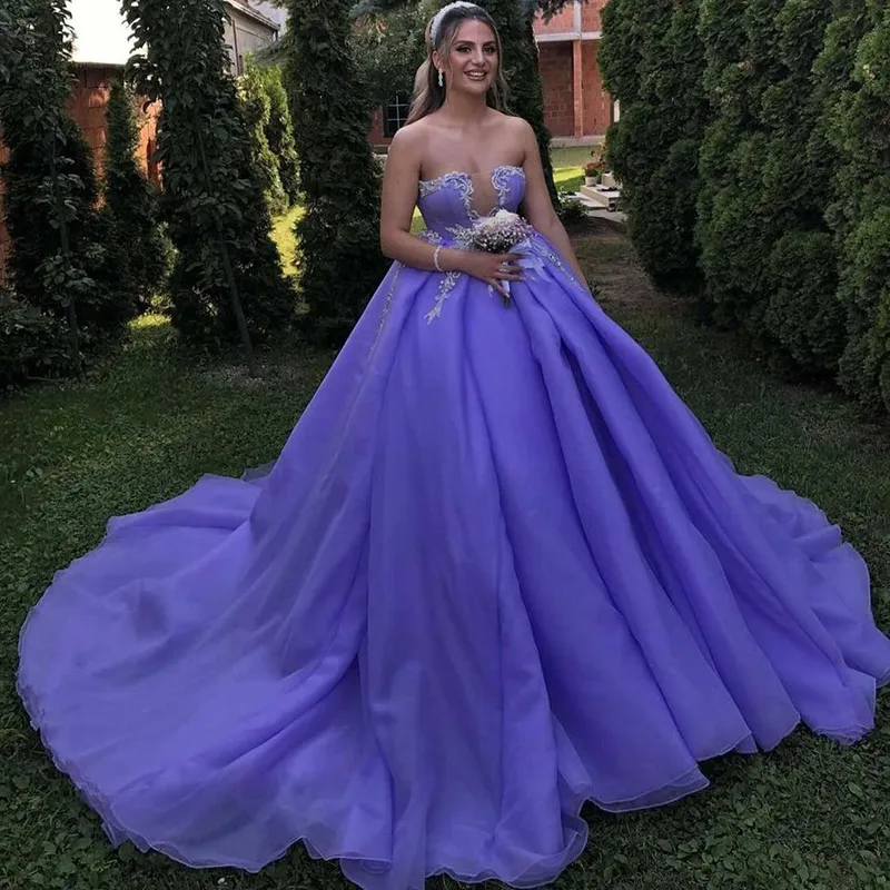 Vestidos Formales Lavender Prom Dress Strapless 비즈 볼 가운 이브닝 파티 드레스 Vestido de Fiesta de Boda