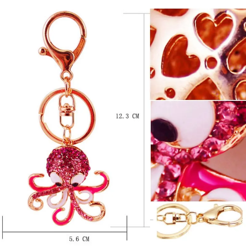 Bling bling cristal polvo chaveiro suporte metal chaveiro moda pequeno polvo keyring charme saco auto pingente presente