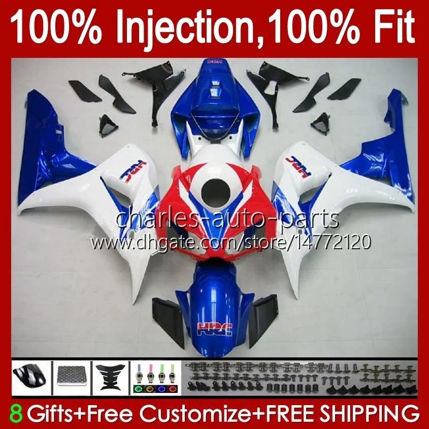 Órgão de Molde de Injeção para Honda CBR 1000 RR CC 1000rr 1000cc 06-07 Bodywork 59No.39 100% Fit CBR1000 Blue Blue Rr CBR1000RR 06 07 CBR1000-RR 2006 2007 Kit de Feira do OEM