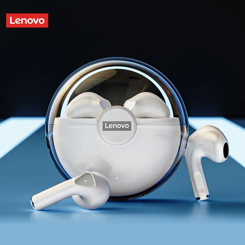 Lenovo LP80 Gerçek Kablosuz Stereo Kulaklıklar Bluetooth uyumlu kulaklıklar yerleşik mikrofon desteği Android iOS ter geçirmez
