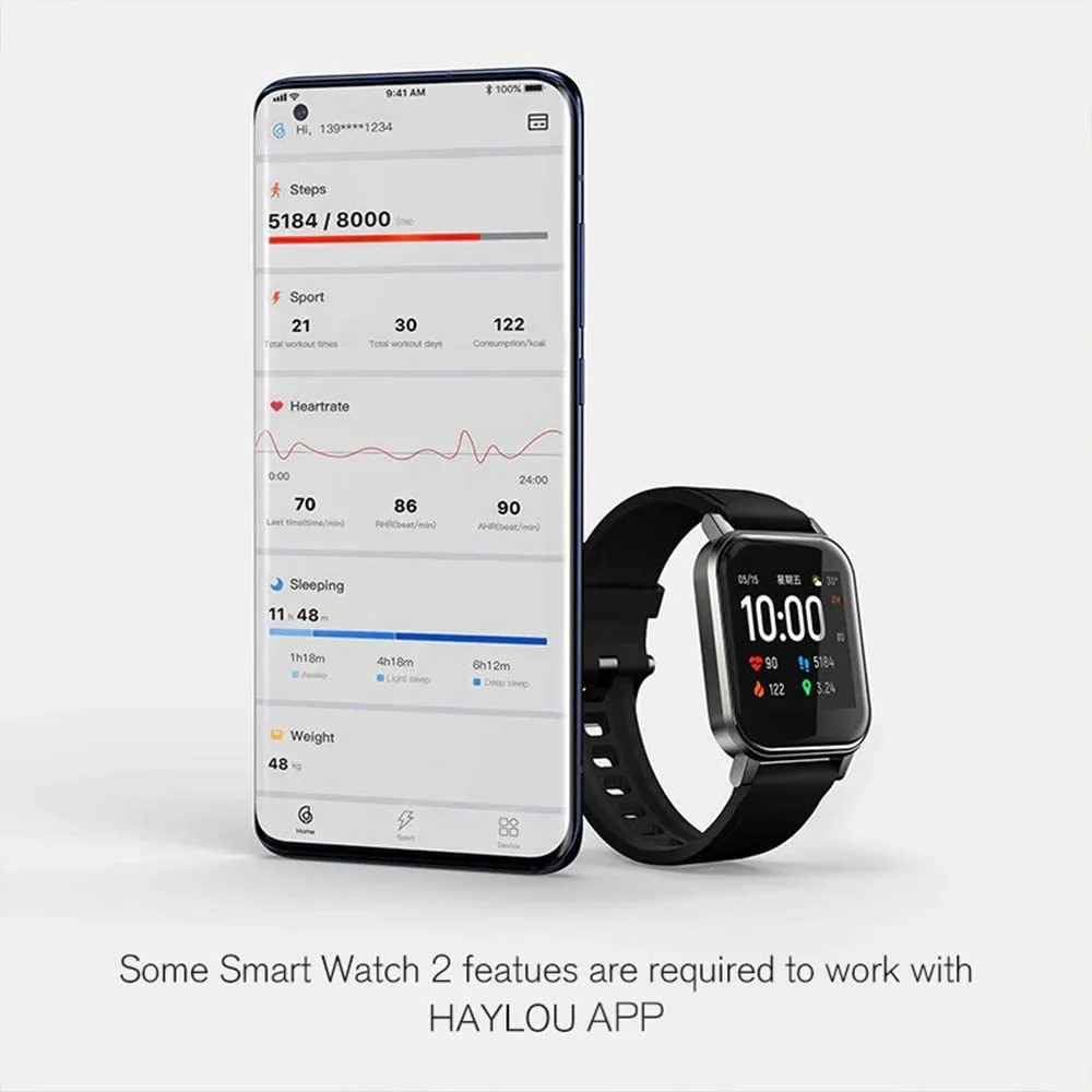Xiaomi Youpin Haylou LS02 Smart Watches 12 Sport Modes IP68