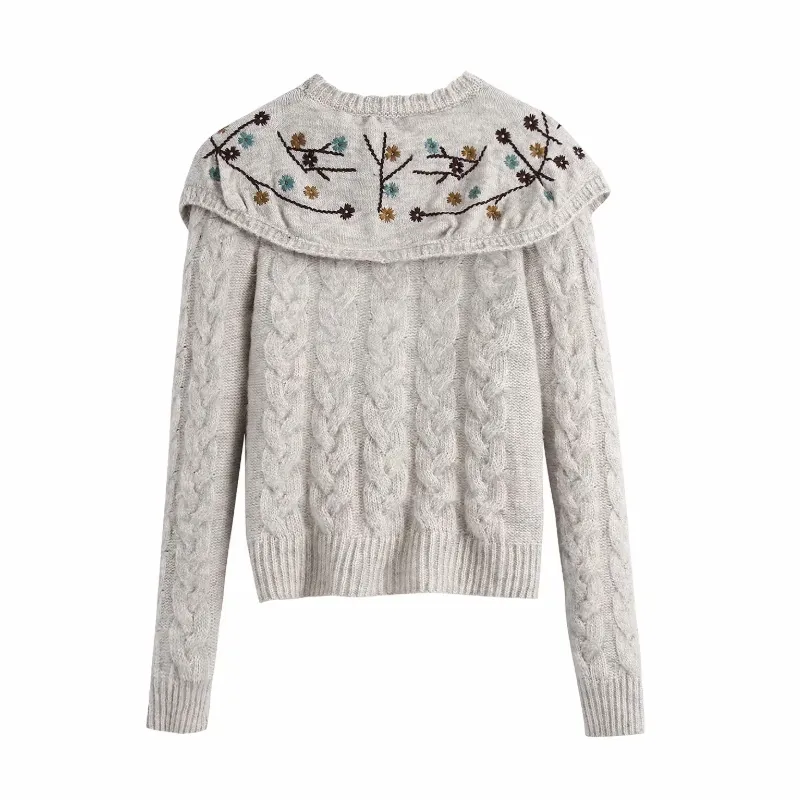 Casual Loose Pearl Stitching O-Neck Knitting Sweater Casual Loose Pearl Stitching O-Neck Knitting Sweater