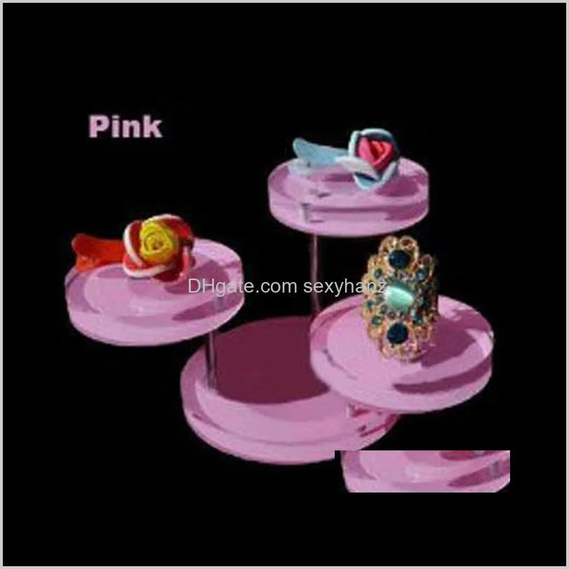 multicolor high quality transparent acrylic ring display stand earrings bracelet holder multifunctional three layer perfume stand