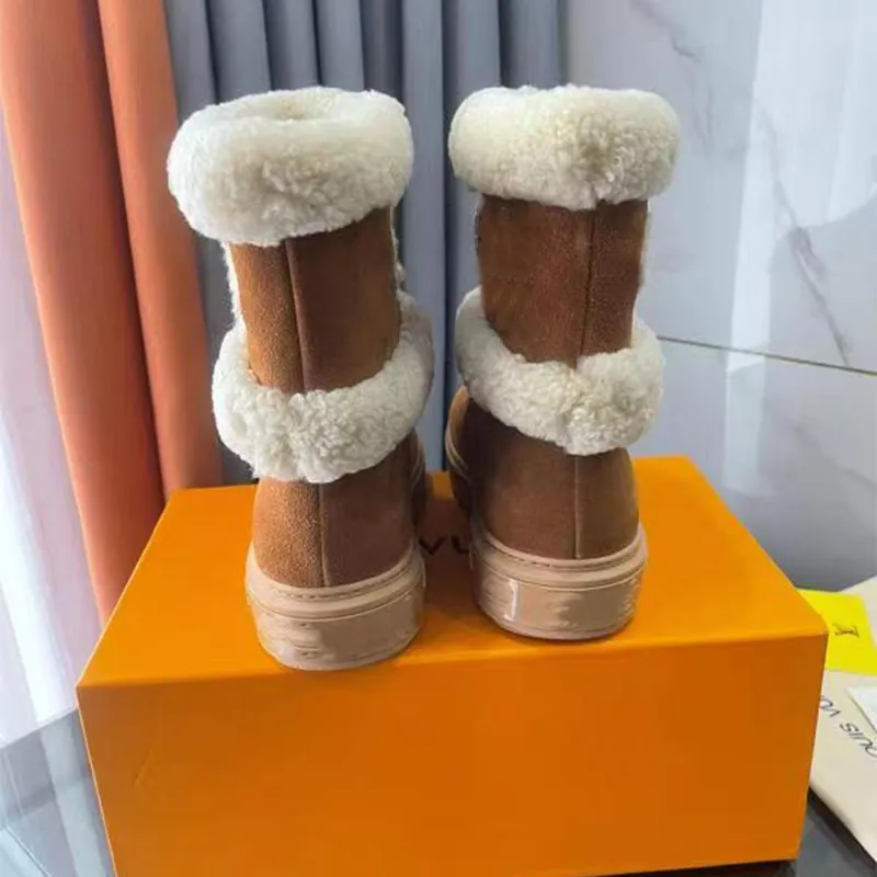 Fashion Womens In Stock High Quality Christmas Gift Half Boots Winter Snow Boot Sexy Ladies Cotton Padded Shoes Production Price Concessions With Box