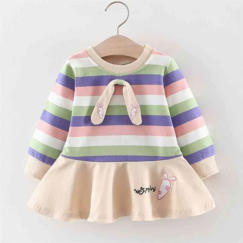 Baby Mädchen Kleid Frühling geboren Mädchen Kleider Kleinkind Kinder Anzug Plaid Erdbeere Patchwork Süße Kleidung 210429