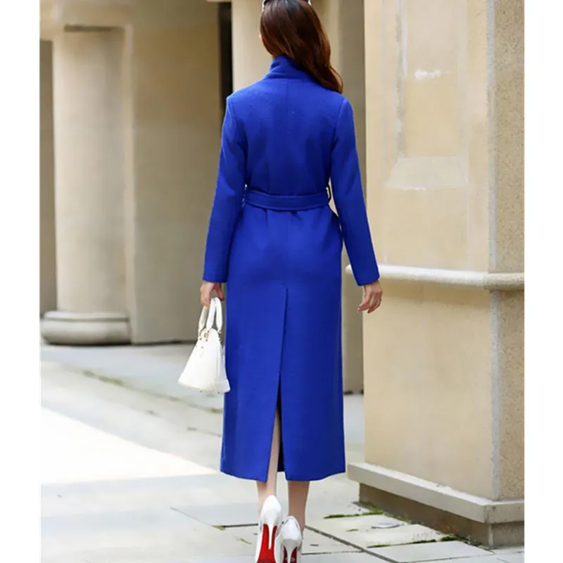 Royal blue best sale wool coat womens