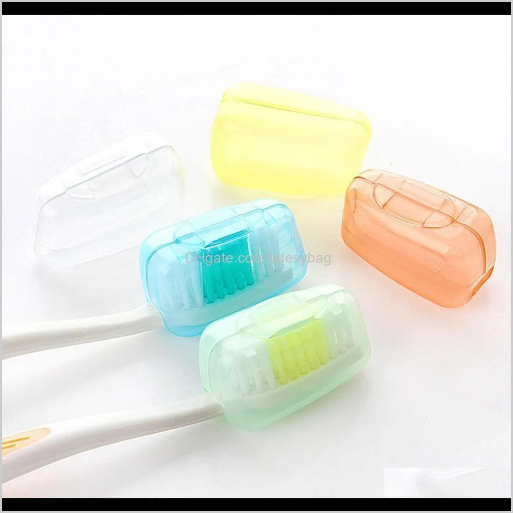 portable plastic toothbrush head covers for travel camping home brush cap organizer case box toothbrush head covers