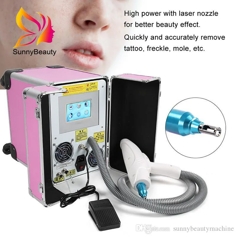 2021 Laser Machine Portable Professional Carbon Peel Q Switched Nd YAG Picosecond Picos Tattoo Avlägsnande Pigment 1064nm 532nm 1320nm