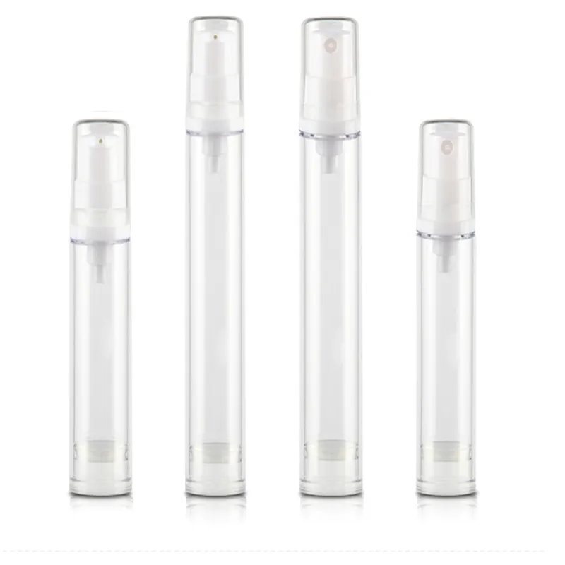 Empty 5ml 10ml 15ml Airless Pump Bottles Lotion Clear Plastic Vacuum Bottle for Cosmetics Packaging tube