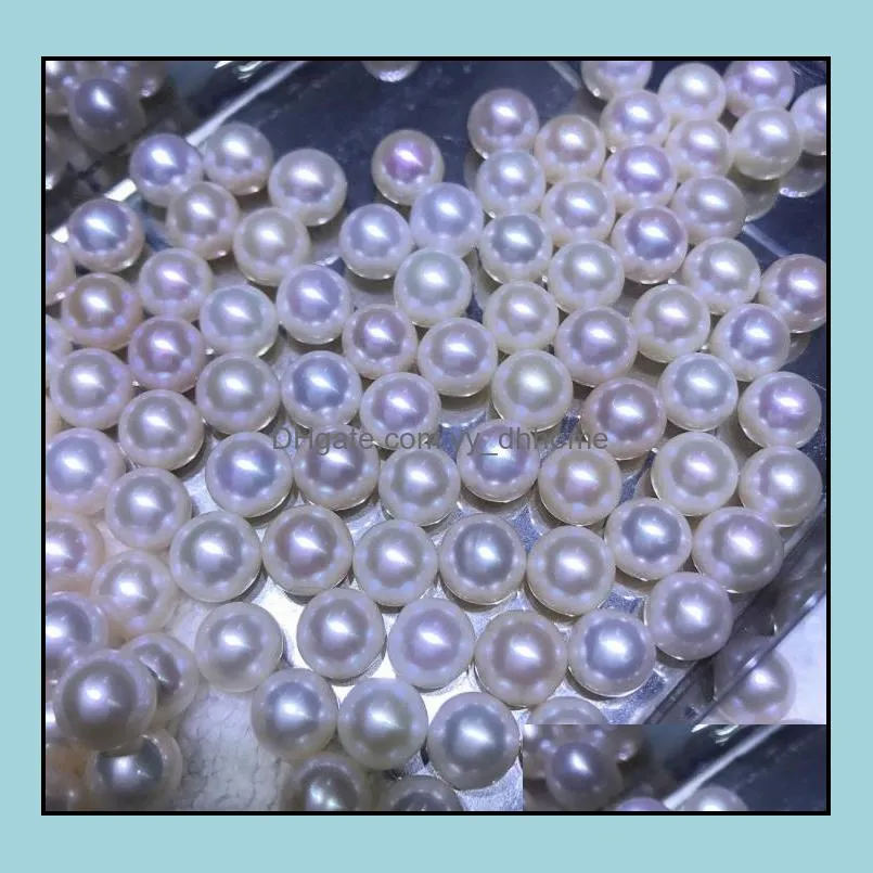 8-9mm Single Pearl White Pink Purple Natural Pearl Loose Beads Freshwater Pearl Women`s Gift