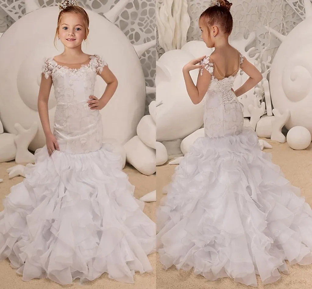 Floral Lace Appliques Bridesmaid Dress For Wedding Mermaid Style