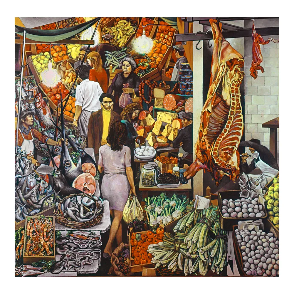 Renato Guttuso La Vucciria Pintura Poster Imprimir Decoração Home Decoração Emoldurada ou Imfamed Material Fotopaper