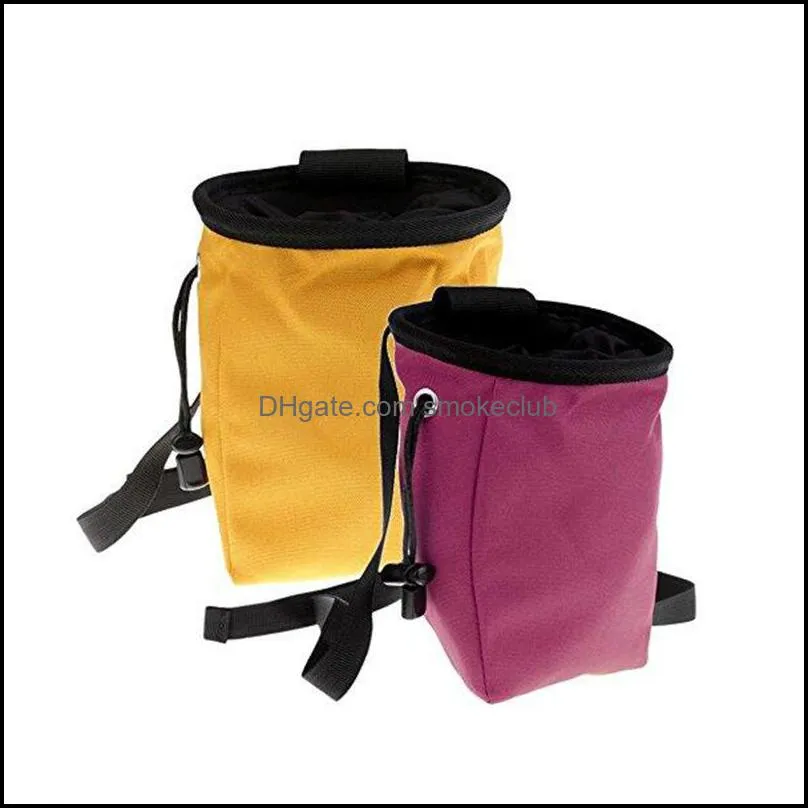 High Capacity Chalk Bag Fashion Anti Wear Pinkycolor Solid Rock Climbing Outdoors Practical Fold Universal Portable Factory Direct 13