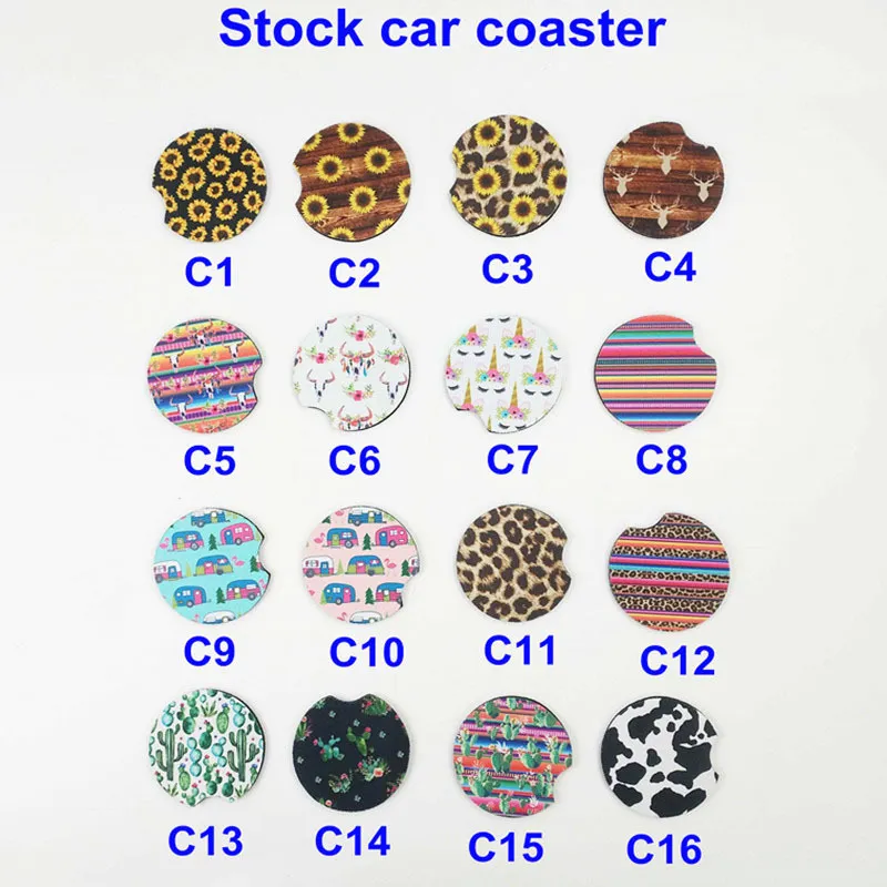 16styles Home Neopren Car Puchar Mat Kontrast Kubek Coaster Kwiat Teacup Rainbow Colors Pad Decor Akcesoria